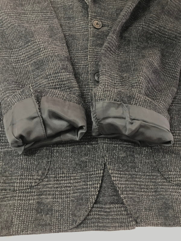 【中古品】【メンズ】 TOMORROWLAND トゥモローランド WOOL TAILORED JACKET CHECK GRAY 61-07-25-07501 ウール テーラード ジャケット ライトアウター 147-260924-rt-35-tagh サイズ：46 カラー：グレー 万代Net店