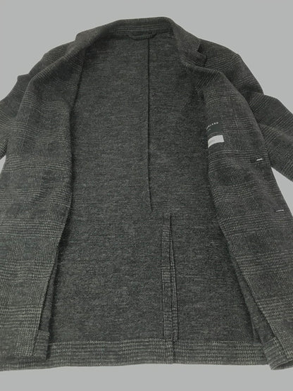 【中古品】【メンズ】 TOMORROWLAND トゥモローランド WOOL TAILORED JACKET CHECK GRAY 61-07-25-07501 ウール テーラード ジャケット ライトアウター 147-260924-rt-35-tagh サイズ：46 カラー：グレー 万代Net店