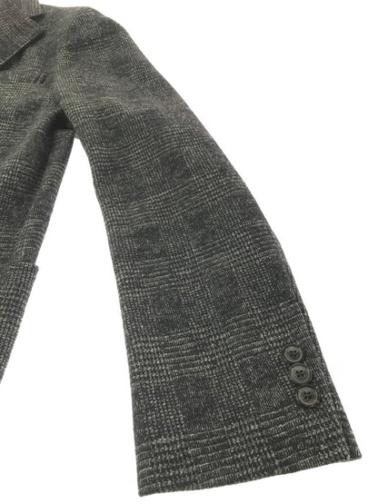 【中古品】【メンズ】 TOMORROWLAND トゥモローランド WOOL TAILORED JACKET CHECK GRAY 61-07-25-07501 ウール テーラード ジャケット ライトアウター 147-260924-rt-35-tagh サイズ：46 カラー：グレー 万代Net店