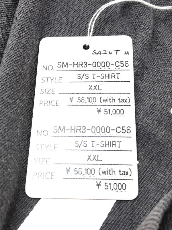 【中古美品】【メンズ】 SAINT MICHAEL セント マイケル × FRIENDS フレンズ 25SS FRD S/S TEE CHARCOAL SM-HR8-0000-C56 ショートスリーブ Tシャツ トップス 142-260924-rt-05-tagh サイズ：XXL カラー：チャコール 万代Net店
