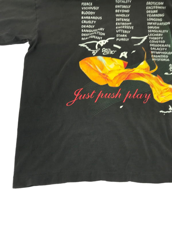 【中古美品】【メンズ】 SAINT MICHAEL セント マイケル × AEROSMITH エアロスミス 26SS AS SS T-SHIRT BLACK SM-MK8-0000-C25 ショートスリーブ Tシャツ 142-260924-rt-04-tagh サイズ：XXL カラー：ブラック 万代Net店