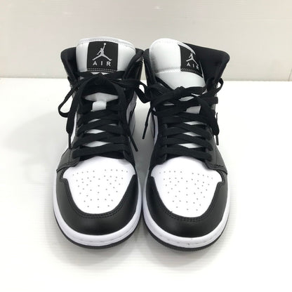 【中古美品】【レディース】 NIKE ナイキ WMNS AIR JORDAN 1 MID DV0991-101 ウィメンズ エアジョーダン 1 ミッド スニーカー 靴 166-260925-na-35-tagh サイズ：25.5cm US 8.5 カラー：WHITE/BLACK-WHITE 万代Net店