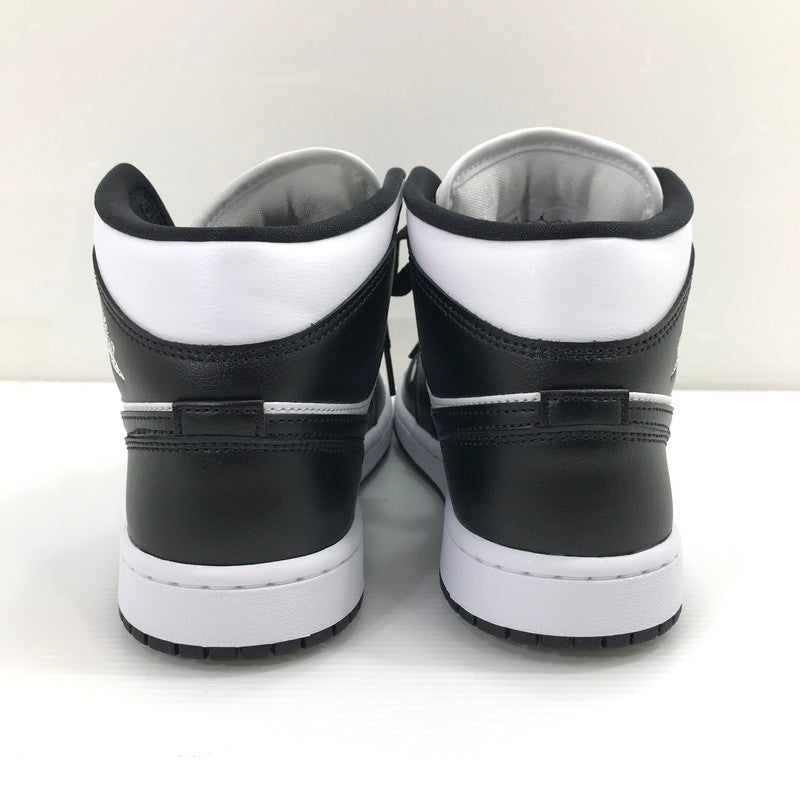 【中古美品】【レディース】 NIKE ナイキ WMNS AIR JORDAN 1 MID DV0991-101 ウィメンズ エアジョーダン 1 ミッド スニーカー 靴 166-260925-na-35-tagh サイズ：25.5cm US 8.5 カラー：WHITE/BLACK-WHITE 万代Net店