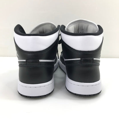 【中古美品】【レディース】 NIKE ナイキ WMNS AIR JORDAN 1 MID DV0991-101 ウィメンズ エアジョーダン 1 ミッド スニーカー 靴 166-260925-na-35-tagh サイズ：25.5cm US 8.5 カラー：WHITE/BLACK-WHITE 万代Net店