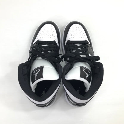 【中古美品】【レディース】 NIKE ナイキ WMNS AIR JORDAN 1 MID DV0991-101 ウィメンズ エアジョーダン 1 ミッド スニーカー 靴 166-260925-na-35-tagh サイズ：25.5cm US 8.5 カラー：WHITE/BLACK-WHITE 万代Net店