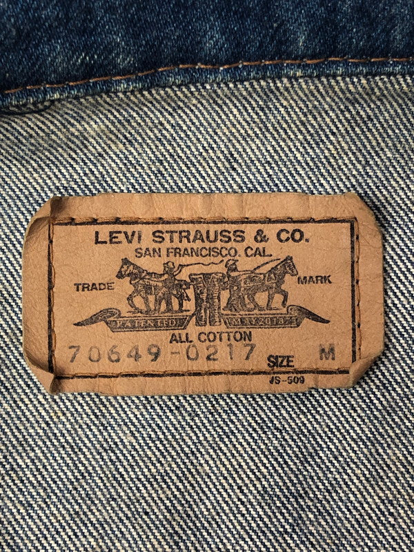 【中古品】【メンズ】 LEVI'S リーバイス 80's DENIM TRACKER JACKET 70649-0217 刻印J02 80年代 デニム トラッカー ジャケット 日本製 ヴィンテージ 146-260926-rt-23-tagh サイズ：M カラー：インディゴ 万代Net店