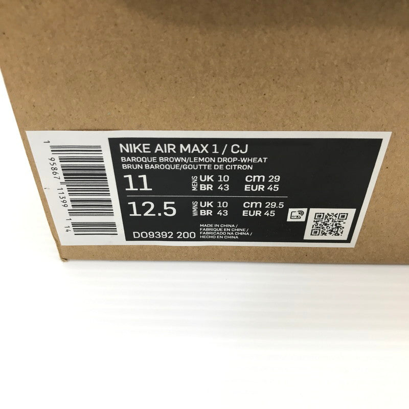 【中古美品】【メンズ】 NIKE ナイキ×TRAVIS SCOTT トラヴィス・スコット AIR MAX 1 DO9392-200 エアマックス 1 スニーカー 靴 160-260925-na-31-tagh サイズ：29cm US 11 カラー：BAROQUE BROWN/LEMON DROP-WHEAT 万代Net店