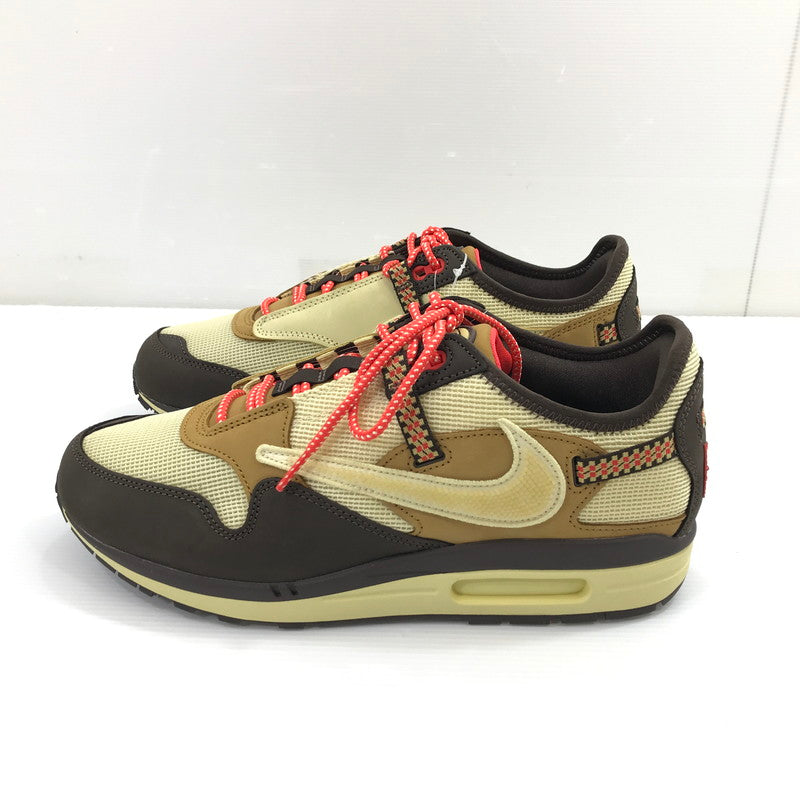 【中古美品】【メンズ】 NIKE ナイキ×TRAVIS SCOTT トラヴィス・スコット AIR MAX 1 DO9392-200 エアマックス 1 スニーカー 靴 160-260925-na-31-tagh サイズ：29cm US 11 カラー：BAROQUE BROWN/LEMON DROP-WHEAT 万代Net店