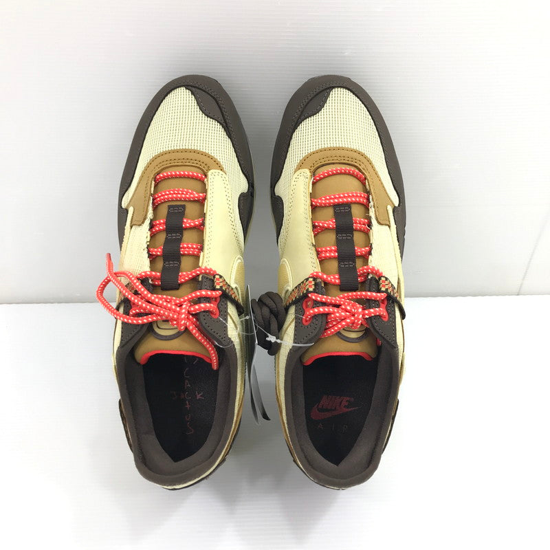 【中古美品】【メンズ】 NIKE ナイキ×TRAVIS SCOTT トラヴィス・スコット AIR MAX 1 DO9392-200 エアマックス 1 スニーカー 靴 160-260925-na-31-tagh サイズ：29cm US 11 カラー：BAROQUE BROWN/LEMON DROP-WHEAT 万代Net店