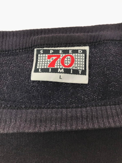【中古品】【メンズ】 HARLEY DAVIDSON ハーレーダビッドソン 80's SPEED LIMIT PRINT SWEAT SHIRT 80年代 スピード リミット プリント Tシャツ トップス ヴィンテージ 146-260924-rt-09-tagh サイズ：L カラー：ブラック 万代Net店
