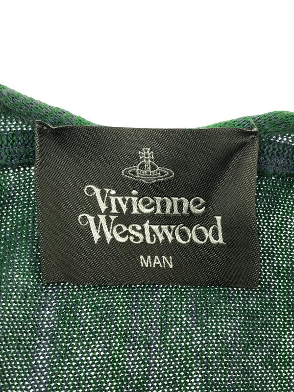 【中古品】【メンズ】 VIVIENNE WESTWOOD MAN ヴィヴィアン ウエストウッド マン BLANKET CARDIGAN VW-LK-84516 ブランケット カーディガン 141-261001-na-02-tagh サイズ：F カラー：グリーン 万代Net店