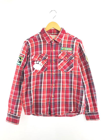 【中古品】【メンズ】 PANDIESTA JAPAN パンディエスタ ジャパン KUMANEKO KINSEI CAMPING PANDA CHECK LONG SLEEVE FLANNEL SHIRT 561600 145-260924-rt-18-tagh サイズ：XL カラー：レッド 万代Net店