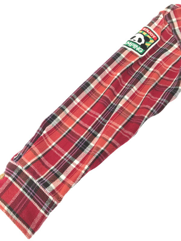 【中古品】【メンズ】 PANDIESTA JAPAN パンディエスタ ジャパン KUMANEKO KINSEI CAMPING PANDA CHECK LONG SLEEVE FLANNEL SHIRT 561600 145-260924-rt-18-tagh サイズ：XL カラー：レッド 万代Net店