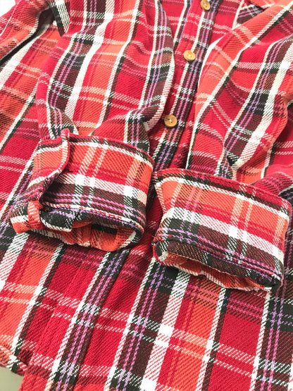 【中古品】【メンズ】 PANDIESTA JAPAN パンディエスタ ジャパン KUMANEKO KINSEI CAMPING PANDA CHECK LONG SLEEVE FLANNEL SHIRT 561600 145-260924-rt-18-tagh サイズ：XL カラー：レッド 万代Net店