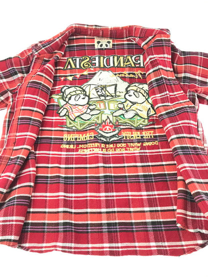 【中古品】【メンズ】 PANDIESTA JAPAN パンディエスタ ジャパン KUMANEKO KINSEI CAMPING PANDA CHECK LONG SLEEVE FLANNEL SHIRT 561600 145-260924-rt-18-tagh サイズ：XL カラー：レッド 万代Net店