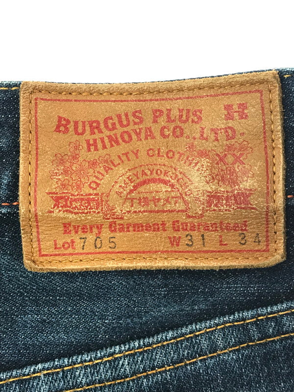【中古品】【メンズ】 BURGUS PLUS HINOYA バーガス プラス ヒノヤ DENIM PANTS INDIGO 705 デニム パンツ ジーパン ボトムス 156-260926-rt-12-tagh サイズ：31 カラー：インディゴ 万代Net店