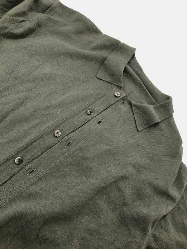 【中古品】【メンズ】 CREPUSCULE クレプスキュール KNIT SHIRTS L/S 2301-012 ニット シャツ トップス 140-260924-rt-26-tagh サイズ：1 カラー：グリーン 万代Net店