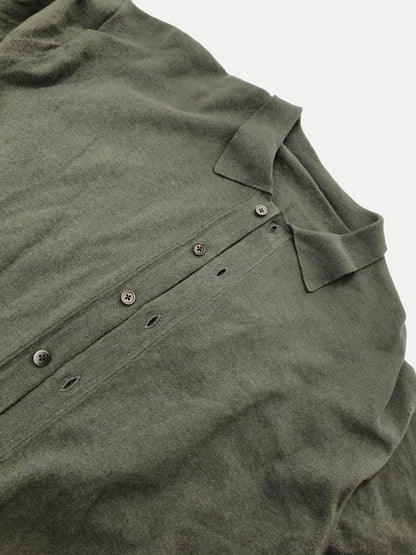 【中古品】【メンズ】 CREPUSCULE クレプスキュール KNIT SHIRTS L/S 2301-012 ニット シャツ トップス 140-260924-rt-26-tagh サイズ：1 カラー：グリーン 万代Net店