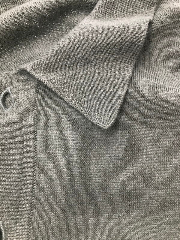 【中古品】【メンズ】 CREPUSCULE クレプスキュール KNIT SHIRTS L/S 2301-012 ニット シャツ トップス 140-260924-rt-26-tagh サイズ：1 カラー：グリーン 万代Net店