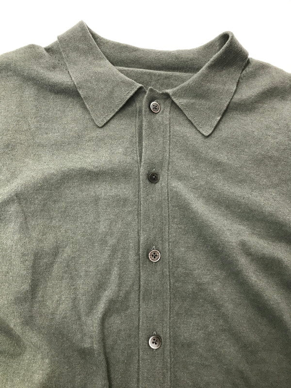 【中古品】【メンズ】 CREPUSCULE クレプスキュール KNIT SHIRTS L/S 2301-012 ニット シャツ トップス 140-260924-rt-26-tagh サイズ：1 カラー：グリーン 万代Net店