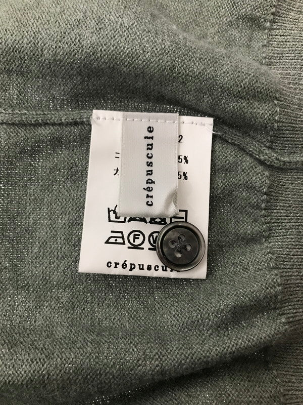 【中古品】【メンズ】 CREPUSCULE クレプスキュール KNIT SHIRTS L/S 2301-012 ニット シャツ トップス 140-260924-rt-26-tagh サイズ：1 カラー：グリーン 万代Net店