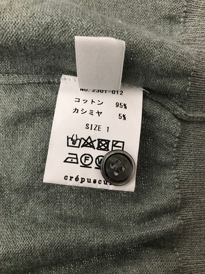 【中古品】【メンズ】 CREPUSCULE クレプスキュール KNIT SHIRTS L/S 2301-012 ニット シャツ トップス 140-260924-rt-26-tagh サイズ：1 カラー：グリーン 万代Net店