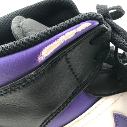【現状渡し品】【メンズ】 NIKE ナイキ AIR JORDAN 1 MID BLACK COURT PURPLE 554724-095 エア ジョーダン 1 ミッド スニーカー 靴 160-260926-rt-02-tagh サイズ：26.5cm US8.5 カラー：BLACK/DARK IRIS-WHITE 万代Net店
