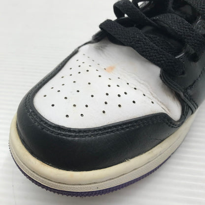 【現状渡し品】【メンズ】 NIKE ナイキ AIR JORDAN 1 MID BLACK COURT PURPLE 554724-095 エア ジョーダン 1 ミッド スニーカー 靴 160-260926-rt-02-tagh サイズ：26.5cm US8.5 カラー：BLACK/DARK IRIS-WHITE 万代Net店