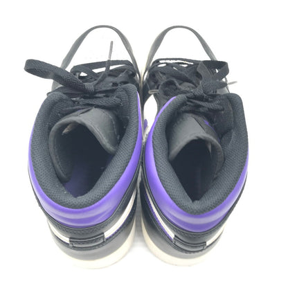 【現状渡し品】【メンズ】 NIKE ナイキ AIR JORDAN 1 MID BLACK COURT PURPLE 554724-095 エア ジョーダン 1 ミッド スニーカー 靴 160-260926-rt-02-tagh サイズ：26.5cm US8.5 カラー：BLACK/DARK IRIS-WHITE 万代Net店