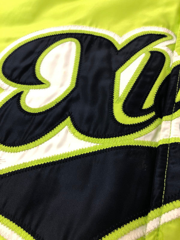 【中古品】【メンズ】 XLARGE エクストララージ SCRIPT LOGO VARSITY PUFF JACKET 01183510 スクリプト ロゴ バーシティー ジャケット アウター 142-260930-rt-11-tagh サイズ：XL カラー：ライム 万代Net店