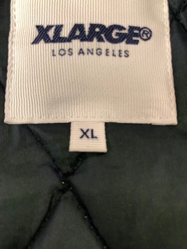【中古品】【メンズ】 XLARGE エクストララージ SCRIPT LOGO VARSITY PUFF JACKET 01183510 スクリプト ロゴ バーシティー ジャケット アウター 142-260930-rt-11-tagh サイズ：XL カラー：ライム 万代Net店