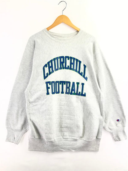 【中古品】【メンズ】 CHAMPION チャンピオン 90～00's REVERSE WEAVE CREW NECK SWEATSHIRT CHURCHILL FOOTBALL リバースウィーブ スウェットシャツ トップス 146-260924-rt-06-tagh サイズ：XXL カラー：グレー 万代Net店
