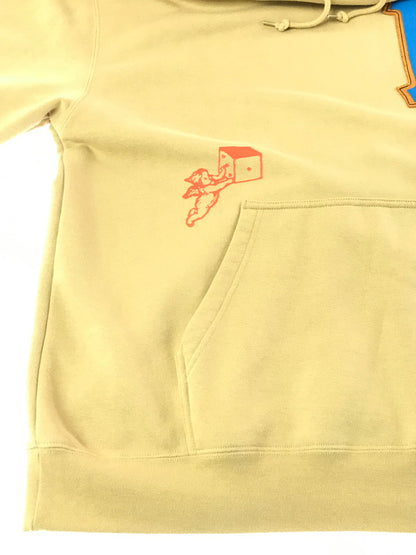 【中古品】【メンズ】 HUF ハフ FLY DIE P O HOODIE PF00622 フライ ダイ プルオーバー フーディー パーカー トップス 142-260924-rt-13-tagh サイズ：XL カラー：ベージュ 万代Net店