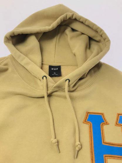 【中古品】【メンズ】 HUF ハフ FLY DIE P O HOODIE PF00622 フライ ダイ プルオーバー フーディー パーカー トップス 142-260924-rt-13-tagh サイズ：XL カラー：ベージュ 万代Net店