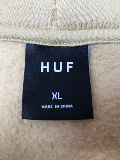 【中古品】【メンズ】 HUF ハフ FLY DIE P O HOODIE PF00622 フライ ダイ プルオーバー フーディー パーカー トップス 142-260924-rt-13-tagh サイズ：XL カラー：ベージュ 万代Net店