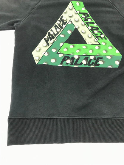【中古品】【メンズ】 PALACE SKATEBOARDS パレス スケートボーズ BACK PRINT CREW NECK SWEATSHIRT 525405 バック プリント クルーネック スウェット トップス 142-260924-rt-07-tagh サイズ：L カラー：ブラック 万代Net店