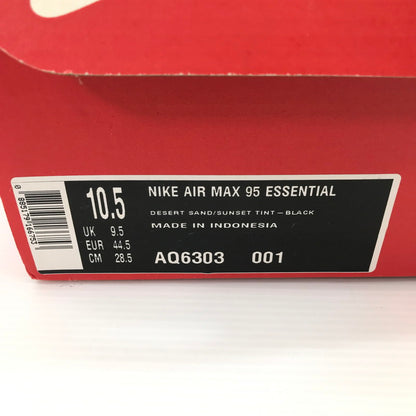 【中古品】【メンズ】 NIKE ナイキ AIR MAX 95 ESSENTIAL AQ6303-001 エアマックス 95 スニーカー 靴 160-260925-na-40-tagh サイズ：28.5cm US 10.5 カラー：DESERT SAND/SUNSET TINT-BLACK 万代Net店