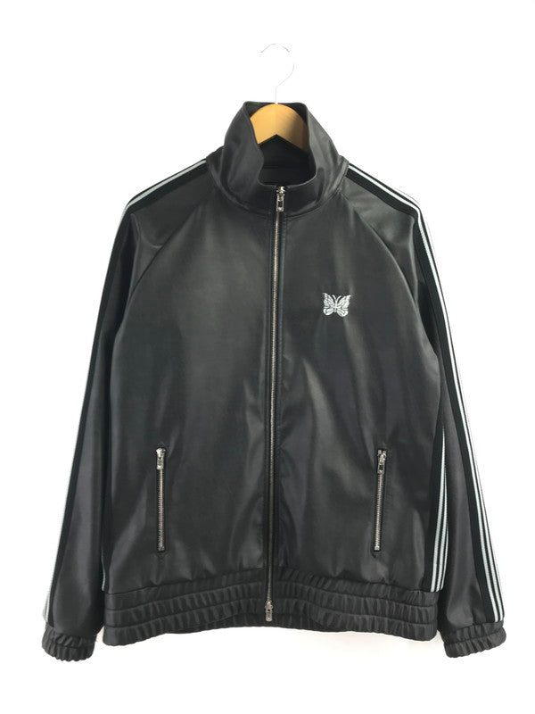 【中古品】【メンズ】 NEEDLES ニードルス 25AW SYNTHETIC LEATHER TRACK JACKET BLACK RW1574 LHP別注 レザー トラック ジャケット アウター 140-260924-rt-39-tagh サイズ：L カラー：ブラック 万代Net店
