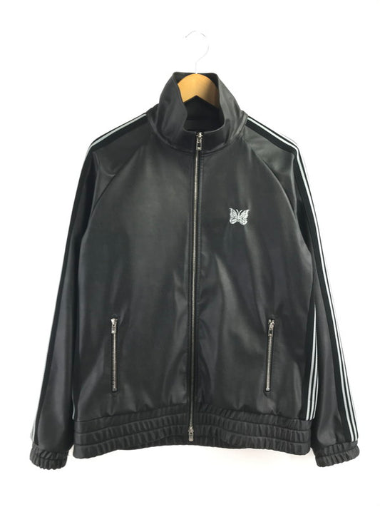 【中古品】【メンズ】 NEEDLES ニードルス 25AW SYNTHETIC LEATHER TRACK JACKET BLACK RW1574 LHP別注 レザー トラック ジャケット アウター 140-260924-rt-39-tagh サイズ：L カラー：ブラック 万代Net店