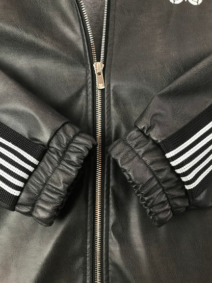 【中古品】【メンズ】 NEEDLES ニードルス 25AW SYNTHETIC LEATHER TRACK JACKET BLACK RW1574 LHP別注 レザー トラック ジャケット アウター 140-260924-rt-39-tagh サイズ：L カラー：ブラック 万代Net店
