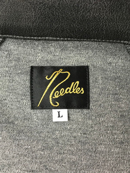 【中古品】【メンズ】 NEEDLES ニードルス 25AW SYNTHETIC LEATHER TRACK JACKET BLACK RW1574 LHP別注 レザー トラック ジャケット アウター 140-260924-rt-39-tagh サイズ：L カラー：ブラック 万代Net店