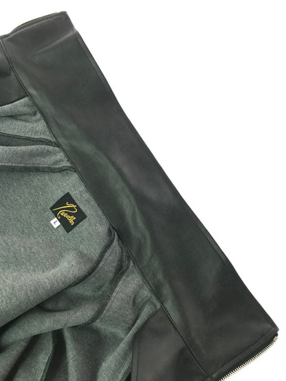 【中古品】【メンズ】 NEEDLES ニードルス 25AW SYNTHETIC LEATHER TRACK JACKET BLACK RW1574 LHP別注 レザー トラック ジャケット アウター 140-260924-rt-39-tagh サイズ：L カラー：ブラック 万代Net店