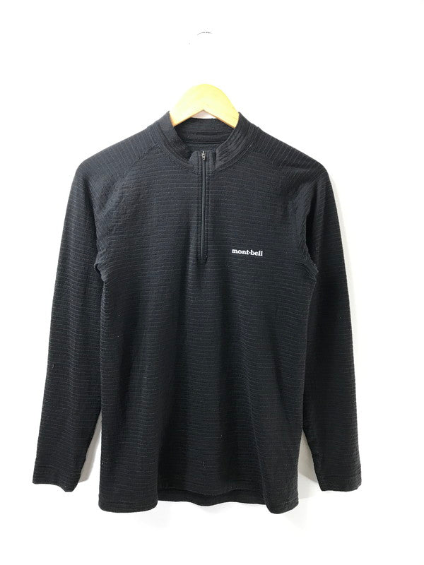 【現状渡し品】【メンズ】 MONT-BELL モンベル WOOL HALF ZIP SWEATER 1107583 ウール ハーフジップ セーター トップス 144-260924-rt-27-tagh サイズ：不明 下記参照 カラー：ブラック 万代Net店
