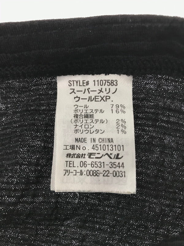 【現状渡し品】【メンズ】 MONT-BELL モンベル WOOL HALF ZIP SWEATER 1107583 ウール ハーフジップ セーター トップス 144-260924-rt-27-tagh サイズ：不明 下記参照 カラー：ブラック 万代Net店
