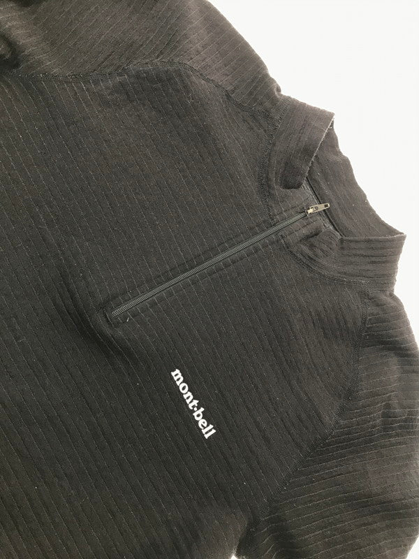 【現状渡し品】【メンズ】 MONT-BELL モンベル WOOL HALF ZIP SWEATER 1107583 ウール ハーフジップ セーター トップス 144-260924-rt-27-tagh サイズ：不明 下記参照 カラー：ブラック 万代Net店