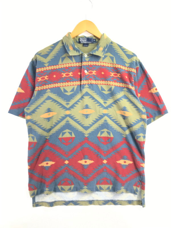 【中古品】【メンズ】 POLO RALPH LAUREN ポロ・ラルフローレン 90's SS POLO SHIRT NATIVE 90年代 ショートスリーブ ポロシャツ 半袖ポロシャツ トップス 146-260924-rt-16-tagh サイズ：M カラー：マルチカラー 万代Net店