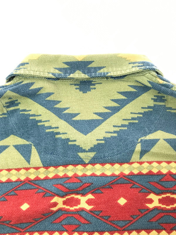 【中古品】【メンズ】 POLO RALPH LAUREN ポロ・ラルフローレン 90's SS POLO SHIRT NATIVE 90年代 ショートスリーブ ポロシャツ 半袖ポロシャツ トップス 146-260924-rt-16-tagh サイズ：M カラー：マルチカラー 万代Net店