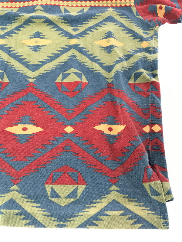 【中古品】【メンズ】 POLO RALPH LAUREN ポロ・ラルフローレン 90's SS POLO SHIRT NATIVE 90年代 ショートスリーブ ポロシャツ 半袖ポロシャツ トップス 146-260924-rt-16-tagh サイズ：M カラー：マルチカラー 万代Net店