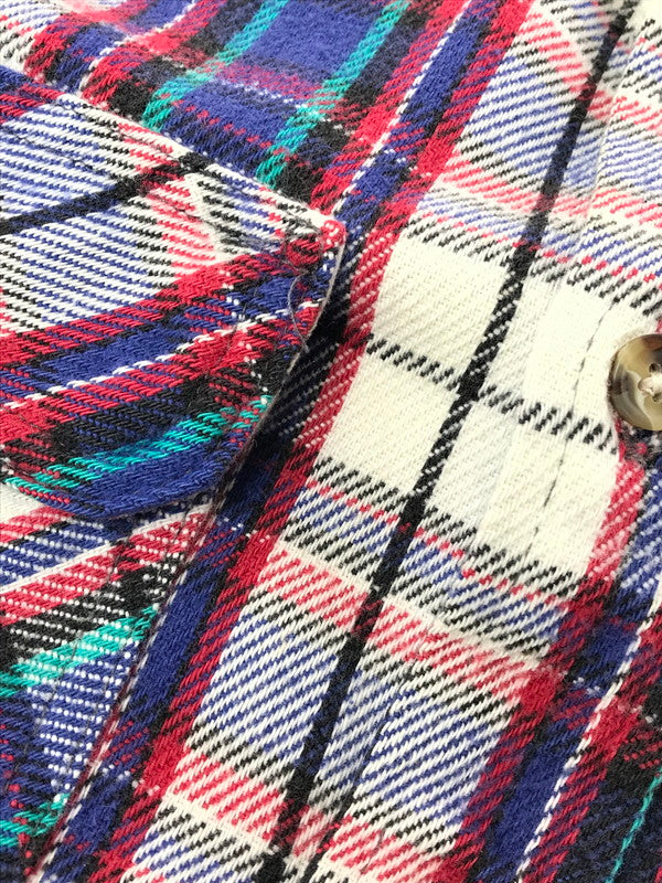 【中古品】【メンズ】 FIVE BROTHER ファイブブラザー 90's WORK FLANNEL SHIRT 90年代 ワーク フランネル シャツ トップス 146-260924-rt-17-tagh サイズ：M カラー：レッド/ブルー 万代Net店