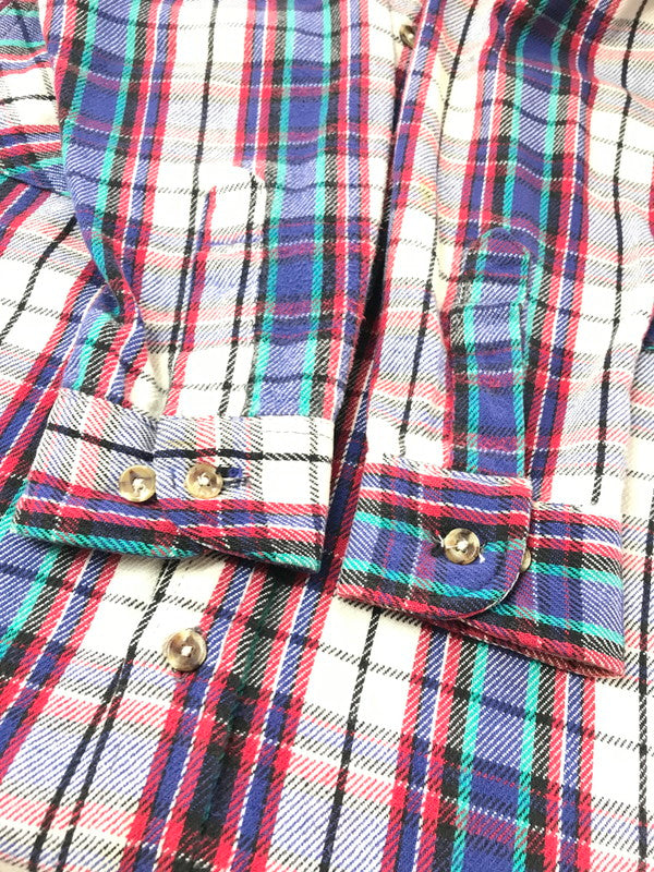 【中古品】【メンズ】 FIVE BROTHER ファイブブラザー 90's WORK FLANNEL SHIRT 90年代 ワーク フランネル シャツ トップス 146-260924-rt-17-tagh サイズ：M カラー：レッド/ブルー 万代Net店